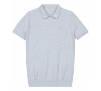 DSTREZZED Herren Strick-Polo - Mercury Short Sleeve Polo, Melange Slub, Baumwoll-Mix M Blau