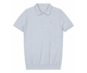 DSTREZZED Herren Strick-Polo - Mercury Short Sleeve Polo, Melange Slub, Baumwoll-Mix XXL Blau