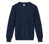 DSTREZZED Herren Strickpullover - Mercury Crew, Rundhals, Melange Slub, Baumwoll-Mix Dunkelblau M