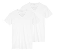 DSTREZZED Herren T-Shirt, V-Neck, 2er Pack - Eastwood, Slim Fit, Baumwolle-Viskose-Mix XL Weiß
