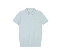 DSTREZZED Herren Strick-Polo - Mercury Short Sleeve Polo, Melange Slub, Baumwoll-Mix Hellblau 2XL