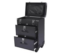 DSYOGX - Kosmetikkoffer Trolley, Kosmetik Trolley Schminkkoffer Friseurkoffer Organizer Make-up-Box mit 4X Universalrollen und 2X Schlüssel, für Schönheitssalons, Friseursalons, Privathaushalten