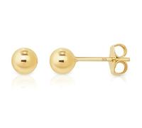 DTPsilver - Damen - Ohrringe 925 Sterling Silber Gelb Vergoldet - Kugel Ohrstecker 5 mm