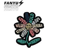 Du bist genug Patch, 3 Zoll Aufnäher/Bügelbild bestickte Blumen Patches, Hip Hop Punk Rock Cartoon Abenteuer lustig cool DIY Kleidung Accessoires Nähe