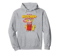 Du bist Mein Ketchup (Lustiges Statement von Best Friends BFF) Pullover Hoodie, Unisex für Erwachsene, Grau Meliert, L