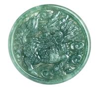 DUANGYMM Halskette, Jade-Halskette Feng Shui Jadeit-Kirin-Anhänger-Halskette, authentisches Chakra-Kristall-Amulett, Glücksbringer for Reichtum