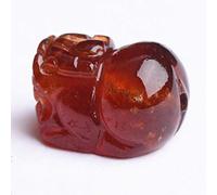 DUANGYMM Halskette, Jade-Halskette Pixiu Charm Anhänger, Kristall, Feng Shui Chakra, Glücksbringer, DIY-Schmuckherstellung, Armband, Halskette, zieht Wohlstand an, Granat, 15 mm