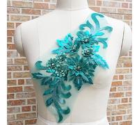 DUANIA 3D Blumen Strass Pailletten Spitze Stoffe Applikation Stickerei Nähen Auf Patches Für Hochzeit/Abend Kleid Kleidung Patches