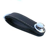 DUBENS Der Key-Organizer aus echtem Leder, Schlüssel Organizer, Aluminium Smart Schlüsselhalter mit Autoschlüsselschlaufe das Accessoire für den Mann (Schwarz)