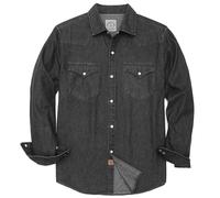 Dubinik® Jeanshemden Herren Langarm Jeanshemd Herren Regular Fit Freizeithemden für Herren Western Druckknöpfen Arbeitshemd