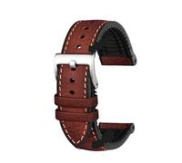 DUBTEDHOU Echte Lederarmbänder für Uhren, PU-Leder-Uhrenarmband, Schnellverschluss-Ersatz for 19-24 mm Uhren in Mehrfarbig(Dark brown steel pin,24mm)