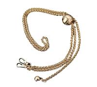 DUBTEDHOU Taschenkette, 2 Stück Metall-PU-Taschenkettenriemen, 6 mm, verstellbar, Mehrfarbig, 120 cm, for selbstgemachte Handtaschen(Gold01)