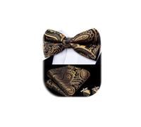 Dubulle Herren-Krawatte mit Paisely-Blumenmuster, Seidenkrawatte für Herren, gestreift, Krawatte und Einstecktuch, Set für Hochzeit, Business