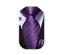 Dubulle Herren-Krawatte mit Paisely-Blumenmuster, Seidenkrawatte für Herren, gestreift, Krawatte und Einstecktuch, Set für Hochzeit, Business