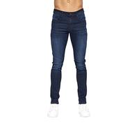 Duck and Cover Essential Stretch-Jeans „Maylead“ für Herren, schmale Passform (Slim-Fit), mit Zierrissen, umklappbar, abgetragener Effekt, Baumwolle, gerades Bein, 38 W / 34 L