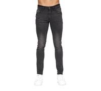 Duck and Cover Essential Stretch-Jeans „Maylead“ für Herren, schmale Passform (Slim-Fit), mit Zierrissen, umklappbar, abgetragener Effekt, Baumwolle, gerades Bein, 38 W / 34 L
