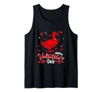 Duck Cute Hearts Shape Valentine Floral Farmer Women Tank Top