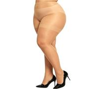 DUCMODA Damen Strumpfhose Große Größen 20D fein transparent - elastisch,hoch tailliert,bequem - Sheer Plus Size/Curvy/Übergröße XL-8XL, Hautfarbe 5X-6X