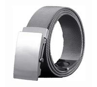 DUddTTW Einfache Gürtel Edelstahl Gürtel Mit Roller Schnalle männer Gürtel Ratsche Web Gürtel Für Männer Metall Geflochtene Magnetische Gürtel männer