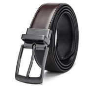 DUddTTW Luxusgürtel Rindsledergürtel Herren Verstellbarer schmaler Gürtel mit einzelner Zinkenschnalle Herrengeschenk 38 mm breiter Gürtelbesatz passend für Herrengürtel
