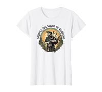 Dudelsackspieler schottischer Bagpipe-Sound Dudelsack Preisgünstiges Grafik-T-Shirt, Damen, Weiß, XS