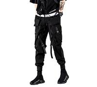 DUDHUH Cargohose für Herren Techwear Hip Hop Haremshose Streetwear Mode Herren Tactical Track Jogger Pants