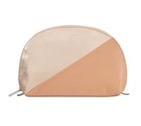 DUDU Beauty Case Reisewaschbeutel in Leder Kosmetiktasche Rosa Metal Fashion mit Reißverschluss Ballerina