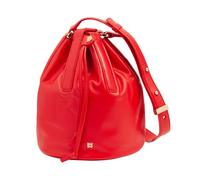 DUDU Borsa a Secchiello Donna in Pelle Grande Con Tracolla Regolabile e Chiusura a Coulisse - Borsa Elegante, Spaziosa e Pratica per USO Quotidiano e Occasioni Speciali Flammenrot