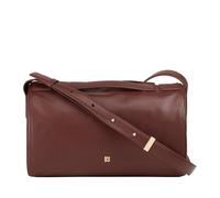 DUDU Borsa Bauletto a Tracolla da Donna in Pelle - Borsa Elegante, Grande e Spaziosa Con Tracolla Regolabile per Ogni Occasione Chocolate_Lilac