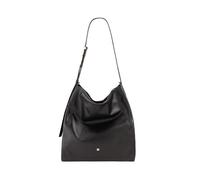 DUDU Borsa Donna a Spalla Trapezoidale in Vera Pelle, Borsa a Trapezio Con Tracolla Regolabile - Elegante, Spaziosa per Tempo Libero, Lavoro, Sera Black_Nude