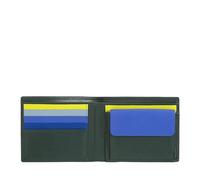 DUDU Bunte Herrenbrieftasche RFID aus Nappaleder mit Münzfach und Kartensteckfächer Mangrove