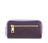 DUDU Bunte Unisex Schlüsseltasche in echtem Kalbsleder Deep Purple