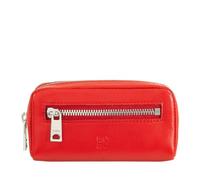 DUDU Bunte Unisex Schlüsseltasche in echtem Kalbsleder Flammenrot