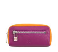 DUDU Bunte Unisex Schlüsseltasche in echtem Kalbsleder Fuchsia
