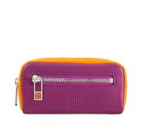 DUDU Bunte Unisex Schlüsseltasche in echtem Kalbsleder Fuchsia