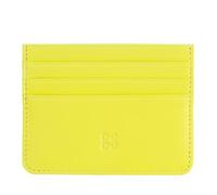 DUDU Buntes Kreditkartenetui in Nappaleder und 6 Fächern Citrus Yellow