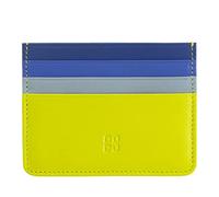 DUDU Buntes Kreditkartenetui in Nappaleder und 6 Fächern Lime