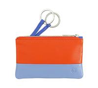 DUDU Buntes Schlüsseletui aus Leder Unisex mit Reißverschluss Kürbis