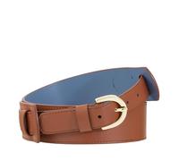 DUDU Cintura in Pelle Donna Made in Italy, H 40mm, Con Fibbia Metallica, Larghezza 4cm, Cintura Elegante per Vestito, Pantalone Zimt von 85 cm