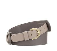 DUDU Cintura in Pelle Donna Made in Italy, H 40mm, Con Fibbia Metallica, Larghezza 4cm, Cintura Elegante per Vestito, Pantalone Taupe von 85 cm