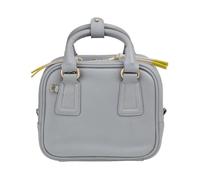 DUDU Damen-Handtasche aus Leder mit verstellbarem Schultergurt, elegant und kompakt, Handtasche und Schulter mit Reißverschluss, Cloud Grey