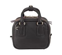 DUDU Damen-Handtasche aus Leder mit verstellbarem Schultergurt, elegant und kompakt, Handtasche und Schulter mit Reißverschluss, Schwarz