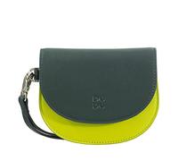 DUDU Damen-Portemonnaie aus Leder fürs Handgelenk, kleines fabiges Damen-Portemonnaie mit Münzfach, Banknoten- und Kartenfach, sowie Handschlaufe Mangrove