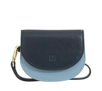 DUDU Damen-Portemonnaie aus Leder fürs Handgelenk, kleines fabiges Damen-Portemonnaie mit Münzfach, Banknoten- und Kartenfach, sowie Handschlaufe Navy