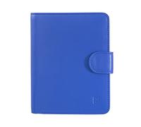 DUDU Damen Portemonnaie aus weichem buntes Leder, RFID-Block, Reißverschluss und Kreditkartenhalter Kornblume