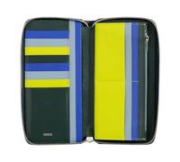 DUDU Damen Portemonnaie Gross RFID mit Reissverschluss Nappa Leder Zip Around 14 Kreditkarten-Fächer und Münzfach Mangrove