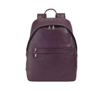 DUDU Damen- und Herren-Lederrucksack für PCs bis zu 15,6“ MacBook 16 Zoll, Reiserucksack 20 Liter, Rucksack für Arbeit und Büro mit elegantem essentiellem Design Deep Purple