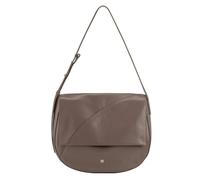 DuDu Formentera Schultertasche Leder 34 cm grau