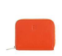 DUDU Geldbörse für Herren und Damen, kleine Tasche aus farbigem Leder mit Reißverschluss, Kartenhaltertaschen, kompakte Brieftasche Kürbis