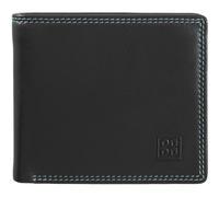 DuDu Geldbörse Leder 10,5 cm schwarz Damen